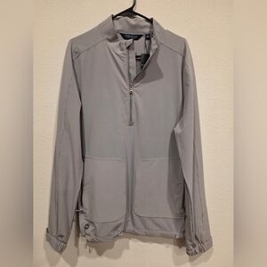 NWT Peter Millar Crown Crafted Quest Mens Half Zip Jacket Grey